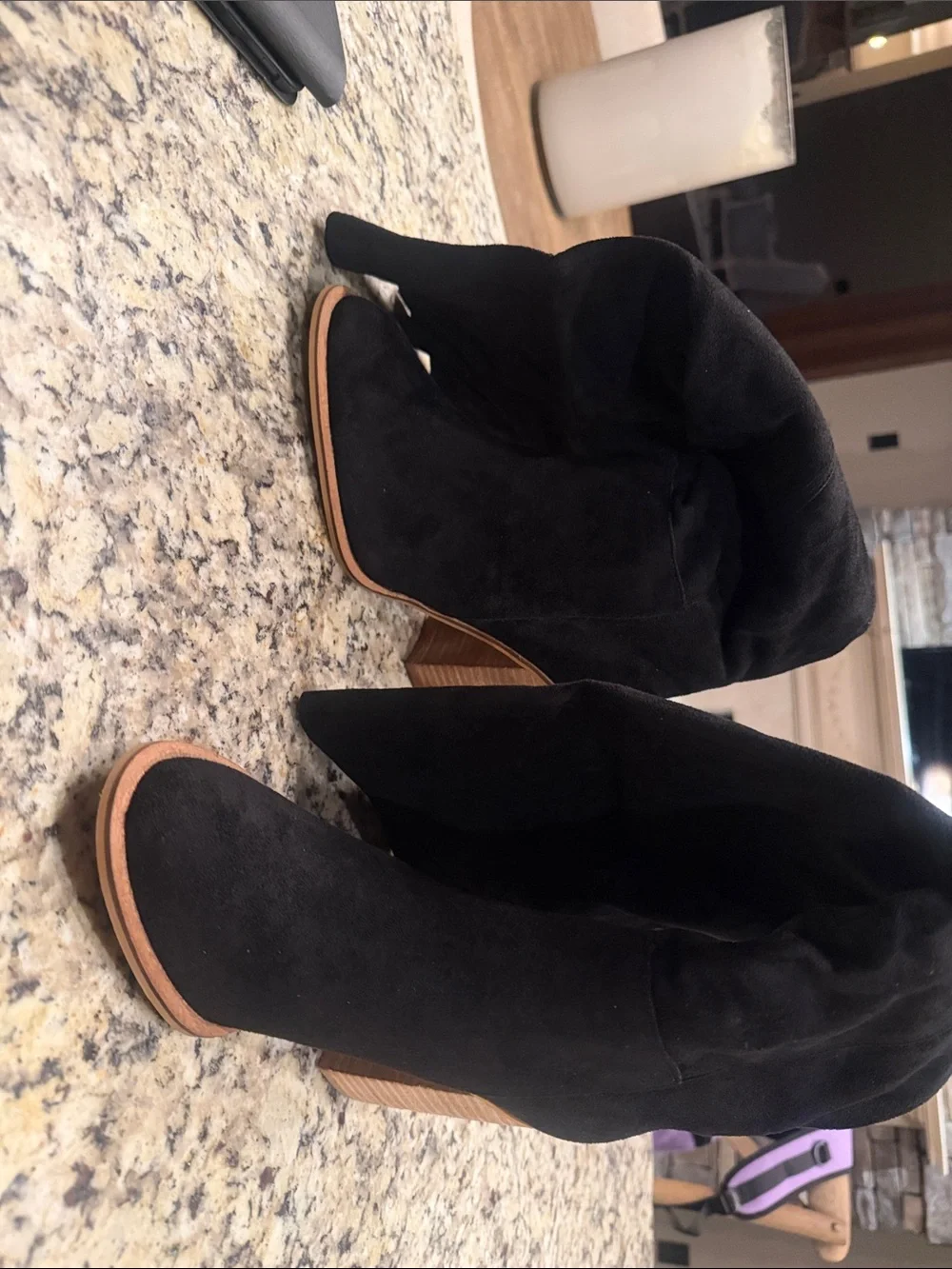 Women's Black Suede Knee-High Block Heel Boots new. From Vici. 8.5 women’s